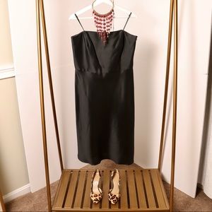 Ann Taylor Black Silk Strapless A-line Dress. Sz12